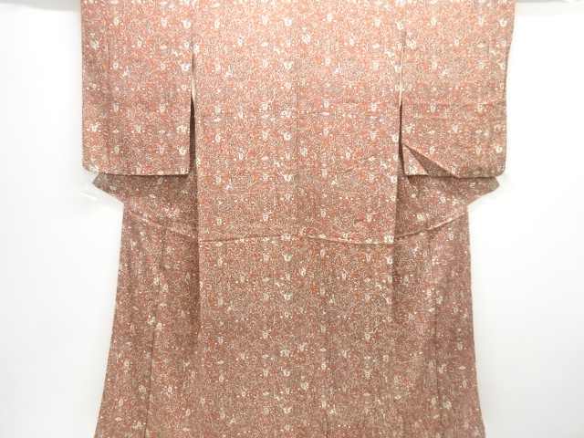 JAPANESE KIMONO / ANTIQUE KIMONO / SILK / FLORAL PLANTS